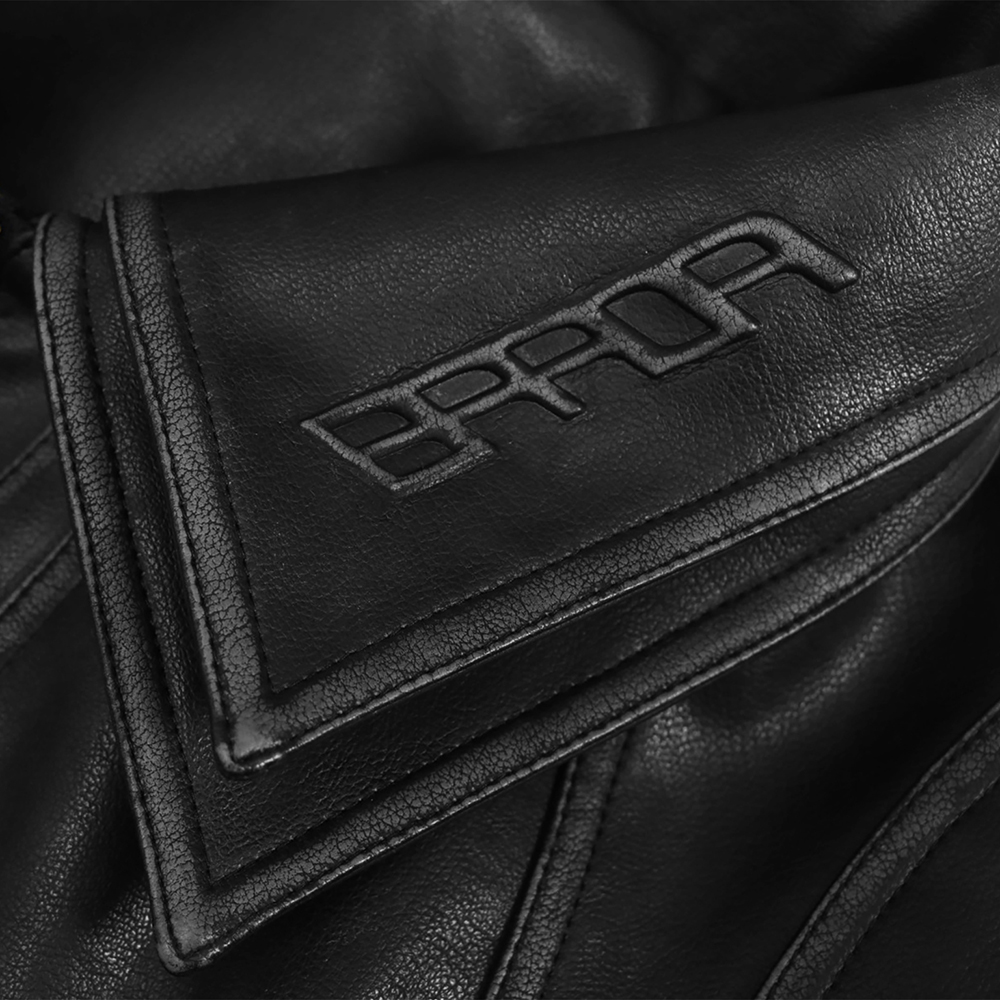 에러앤와이씨 크롭 폴라 코드 레더 자켓 검정색(ERROR NYC Cropped Leather Polar Code Jacket Black) - 3