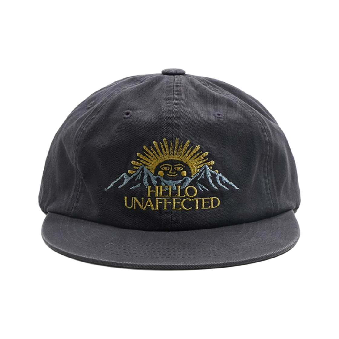 헬로 선라이즈 x 언어펙티드 릴렉스드핏 6P 캡 차콜(Hello Sunrise x Unaffected Relaxed Fit 6P Cap Charcoal)
