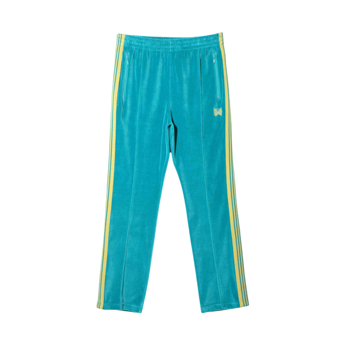 OT235A Needles Narrow Track Pants C/Pe Velour Turquoise