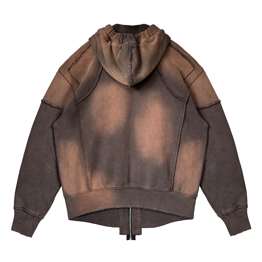 에러앤와이씨 슬래시스톰 웨더드 집업 후디 워시드 레드(ERRORNYC Slashstorm Weathered Zip-up Hoodie Washed Red) - 2