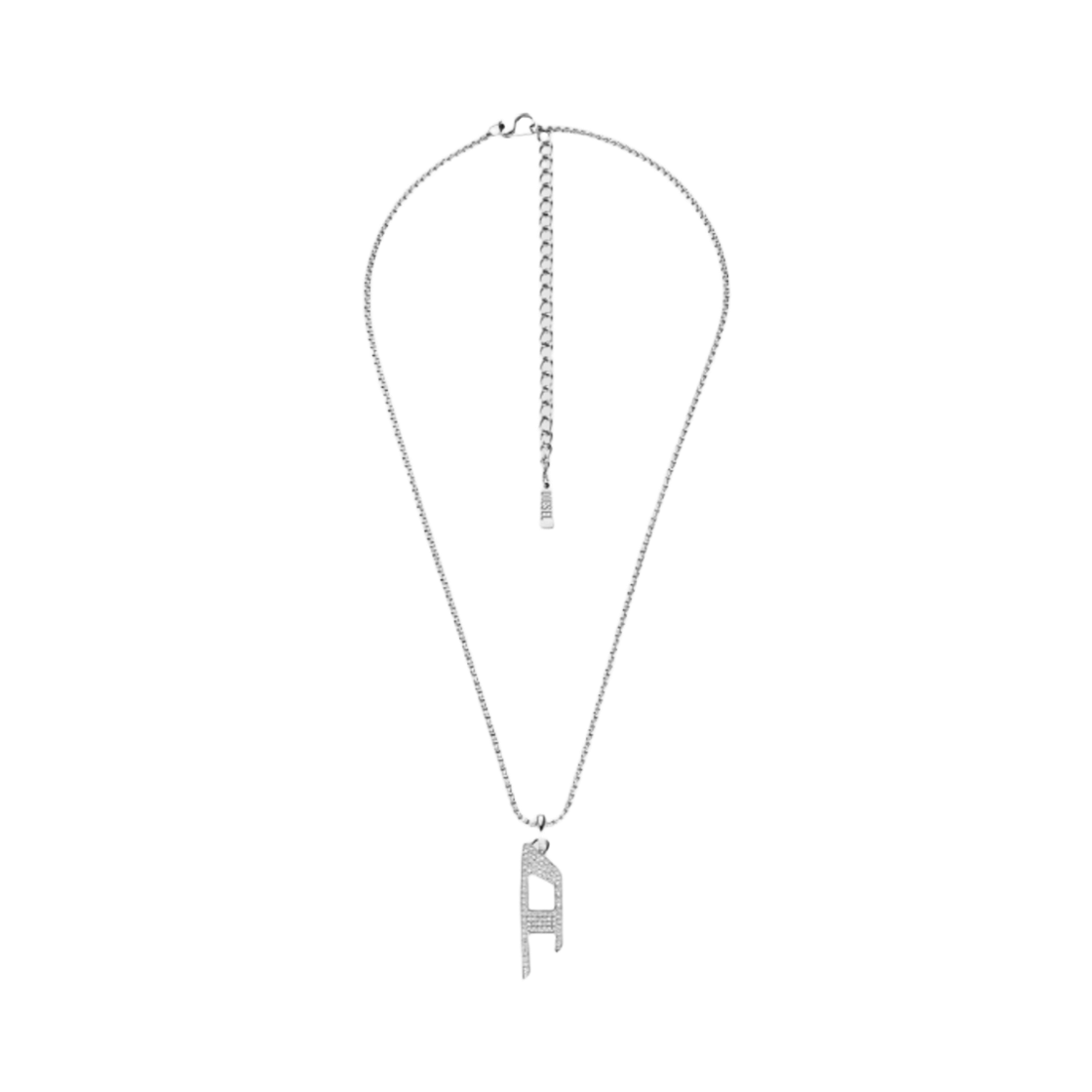 디젤 Dx1624040 스테인리스 스틸 팬던트 네클리스 실버