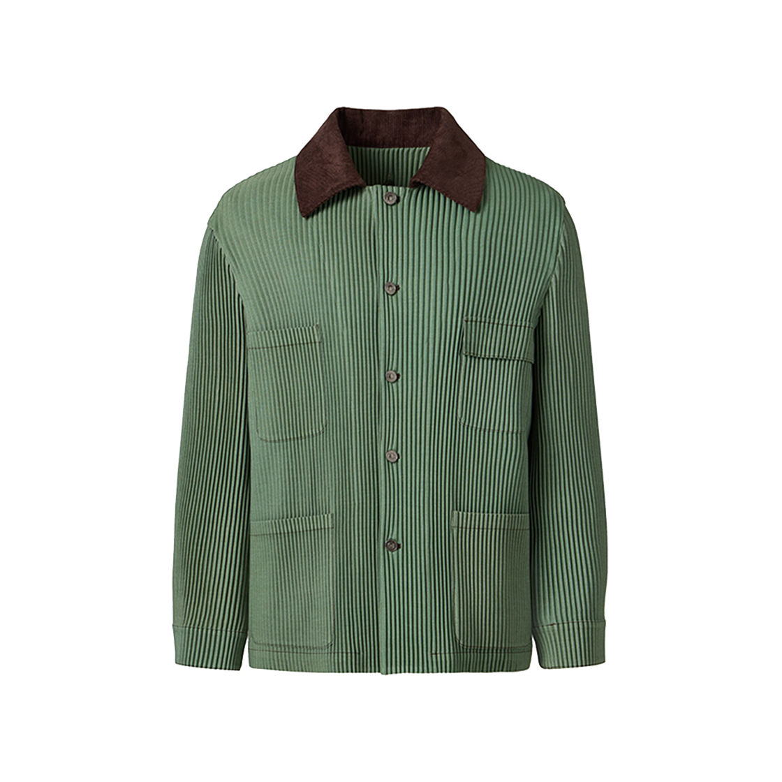 몽플리쎄 여성[공용] 코듀로이 카라배색 라이너 플리츠 워크 자켓 민트(Monplisse Unisex Coduroy Collar Liner Pleats Work Jacket Khaki)