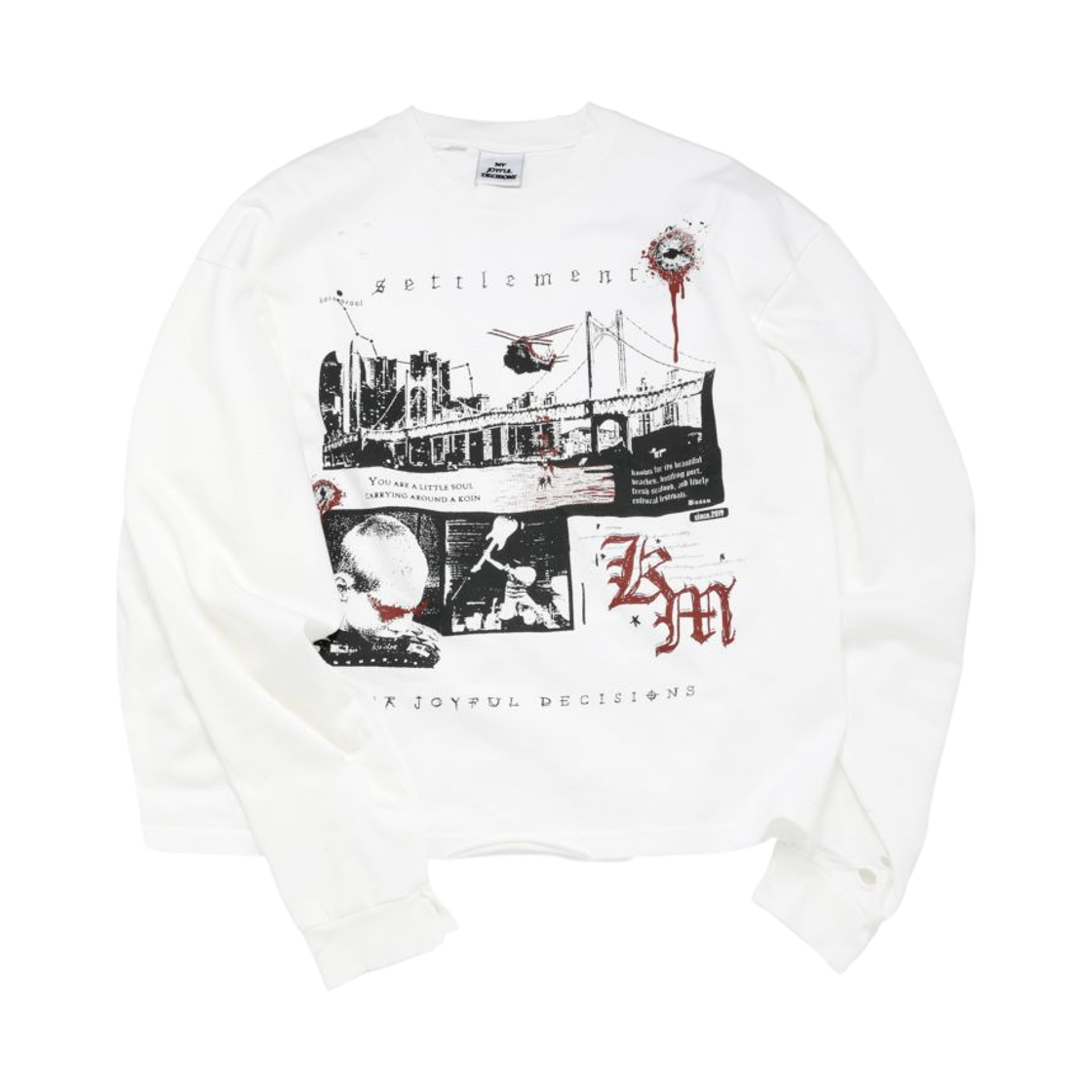 엠제이디 x 코인 서울 325 슬리브 티셔츠 화이트(MJD x Koin Seoul 325 Sleeve T-Shirt White)