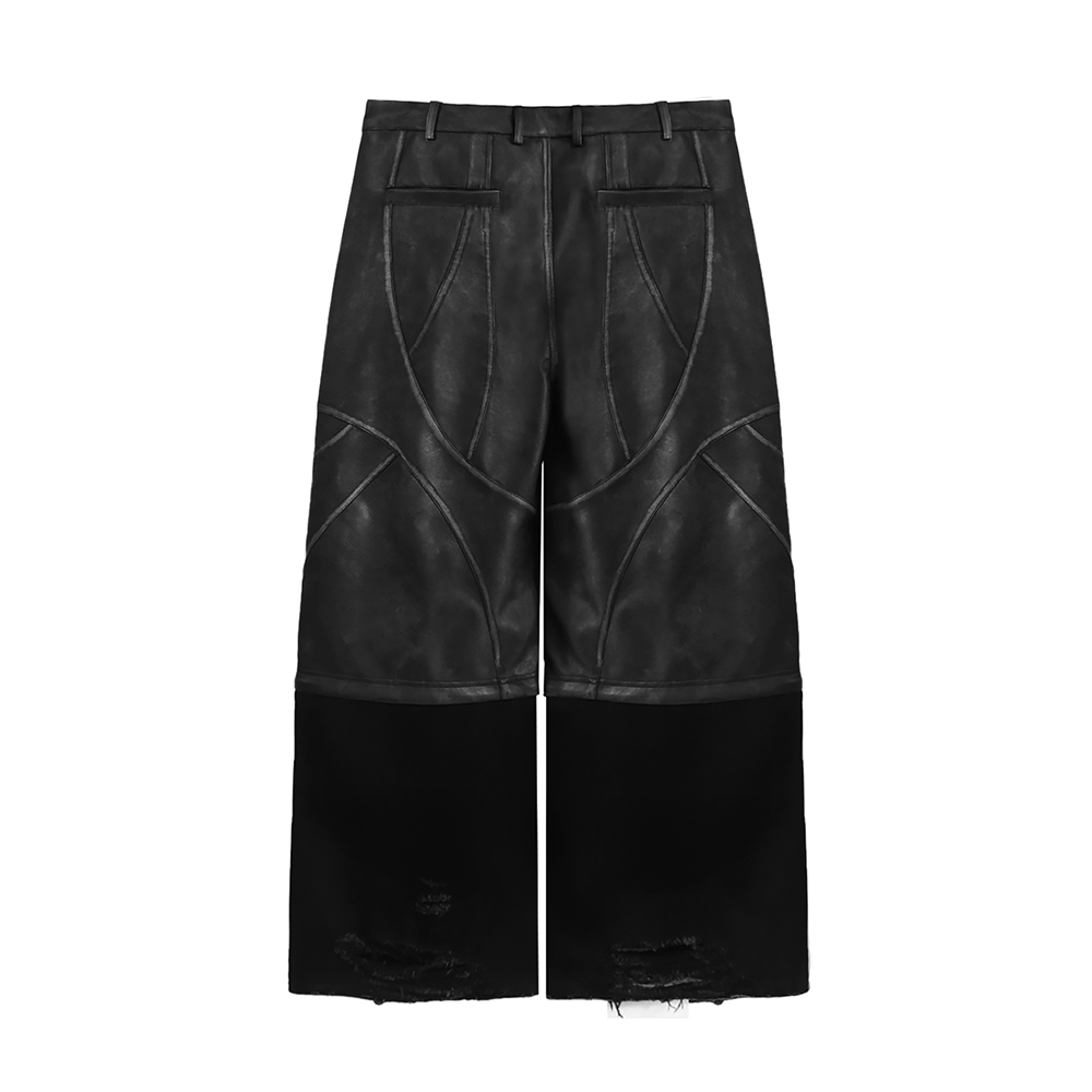 에러앤와이씨 패이즈쉬프트 디테쳐블 레더 팬츠 블랙(ERRORNYC Phase-Shift Detachable Leather Pants Black) - 2