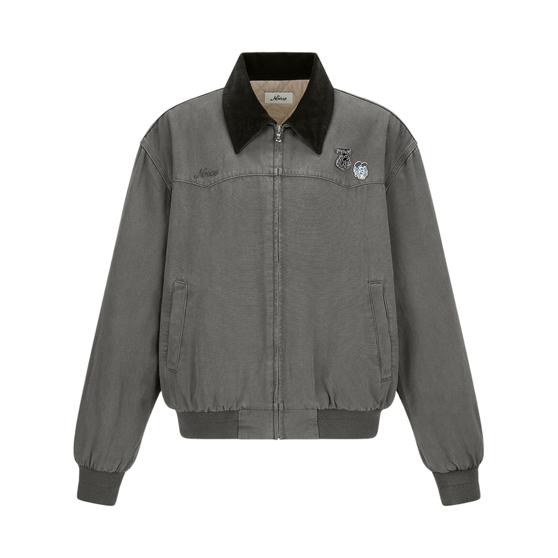 NUA5FWO26CC Noice x Verdy Dyed Canvas Work Jacket Charcoal