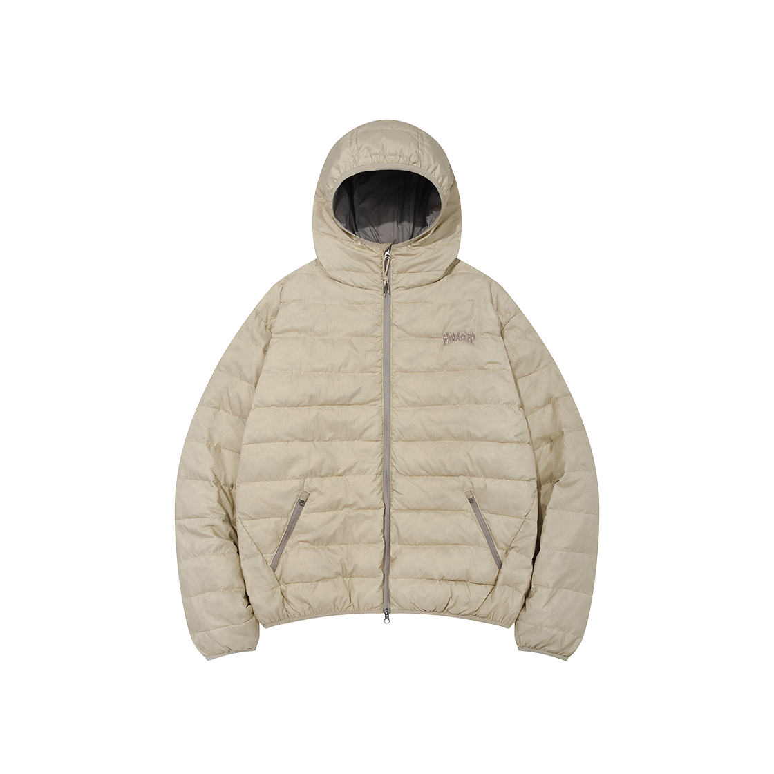 트레셔 플레임 라이트 덕 다운자켓 베이지(THRASHER Flame Lightweight DuckDown Jacket Beige)