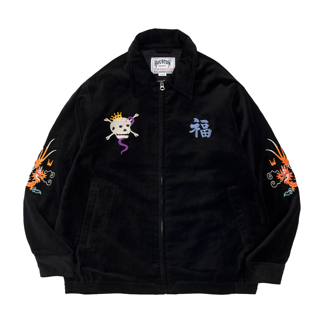 51507BK Houston Japan Cotton Velveteen Vietnam Jacket Tiger Black 51507