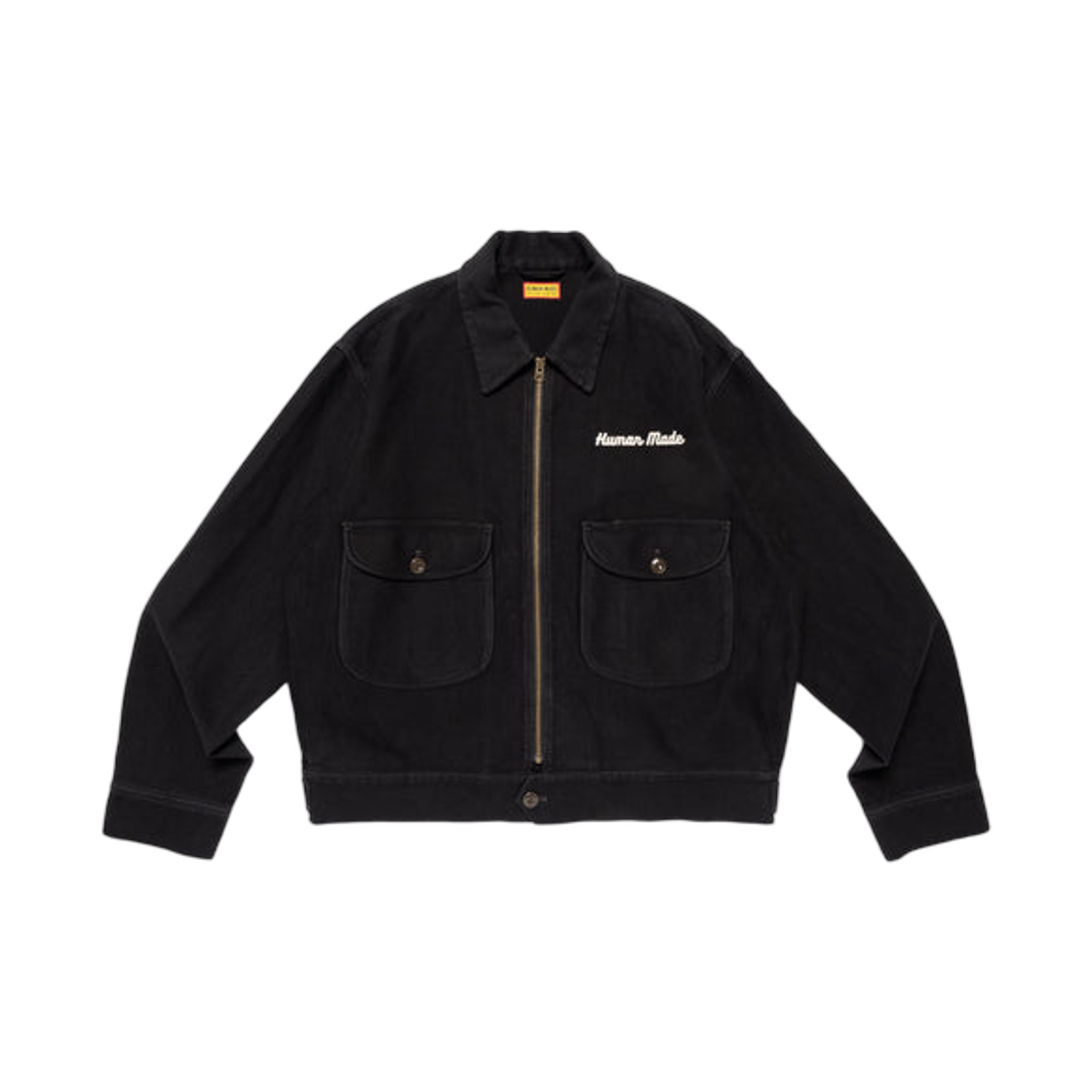 HM30JK009 Human Made Zip-Up Work Jacket Black