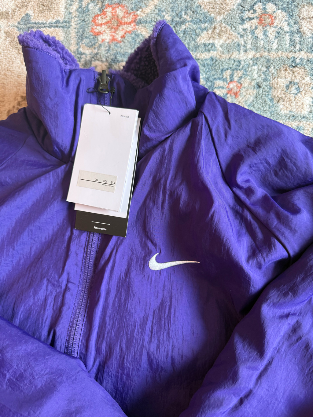 Nike NSW Reversible Jacket Court Purple White - Asia 착용 스타일 - 6