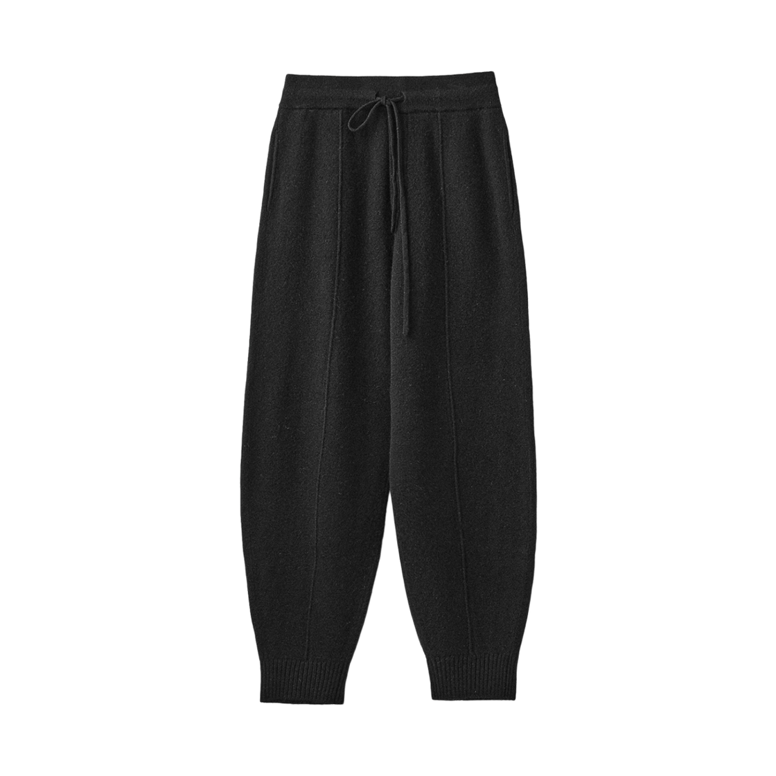 UM253APT09BK UMARMUNG Wool Cashmere Jogger Pants_Black
