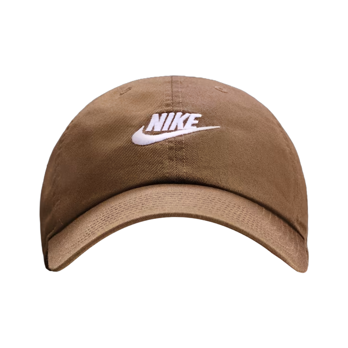 나이키 클럽 언스트럭처 퓨추라 워시드 캡 모스우드 브라운 화이트