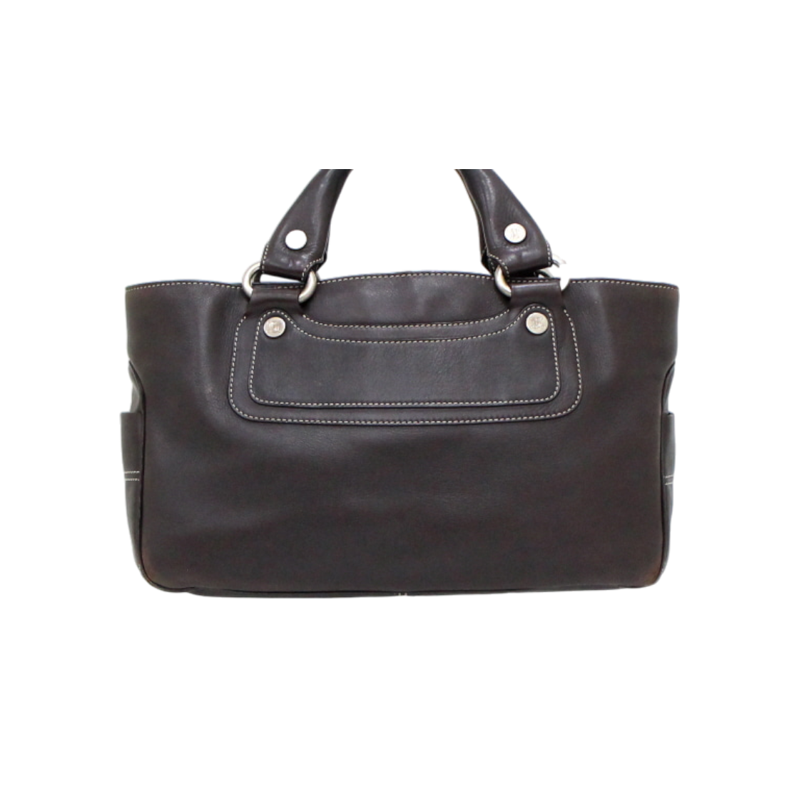 ITOCMK3GS5OF Celine Brown Leather Vintage Boogie Tote Bag