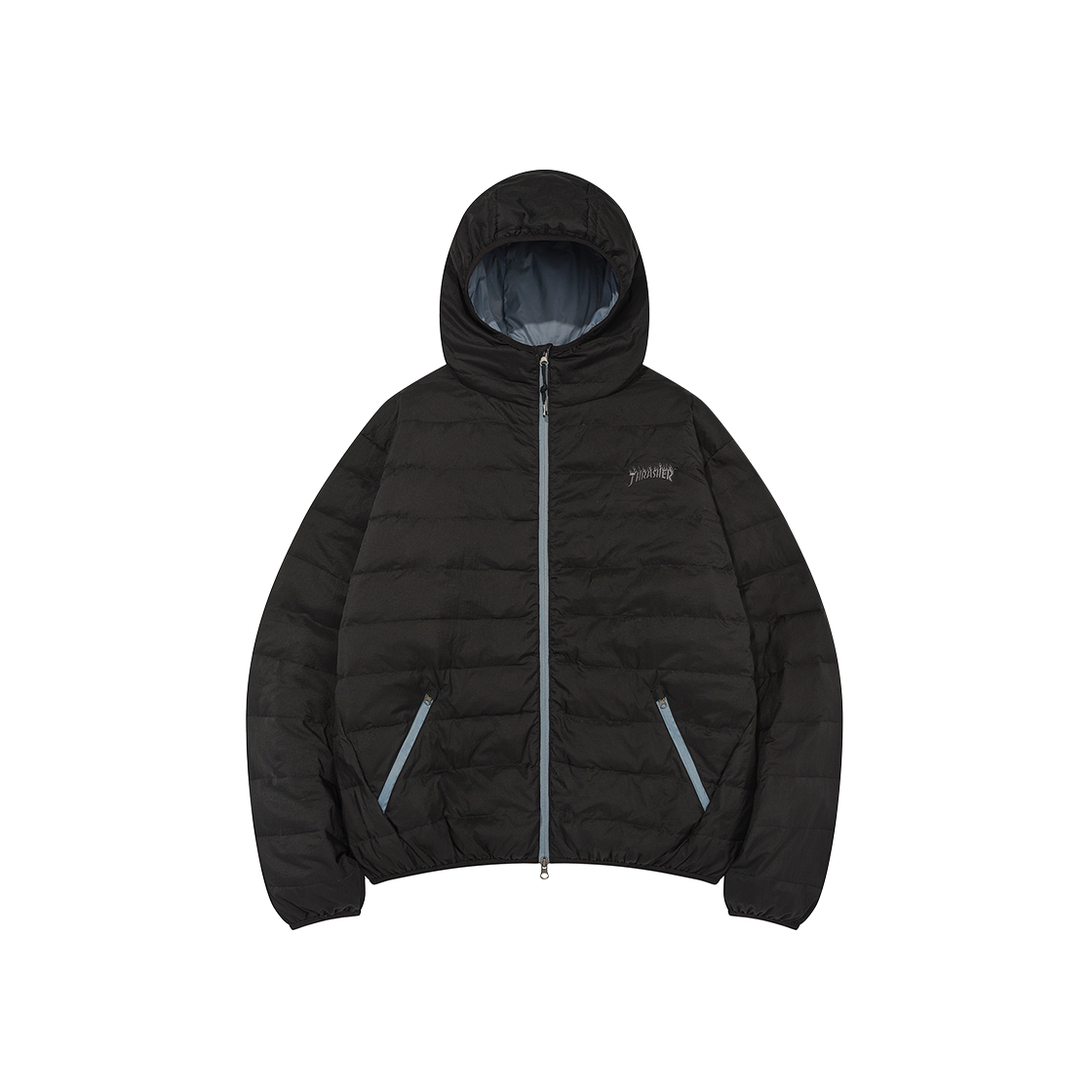 트레셔 플레임 라이트 덕 다운자켓 블랙(THRASHER Flame Lightweight DuckDown Jacket Black)