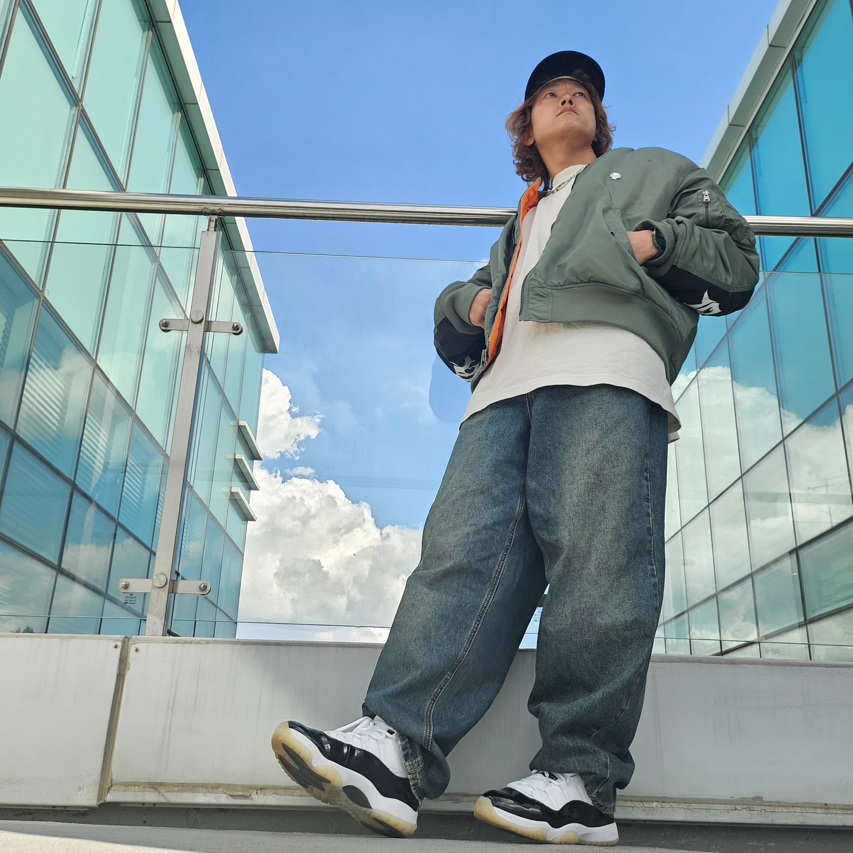 Diesel Dx1509 Stainless Steel Chain Necklace Silver, Supreme x Bounty Hunter MA-1 Jacket Olive - 23FW 착용 스타일 - 1