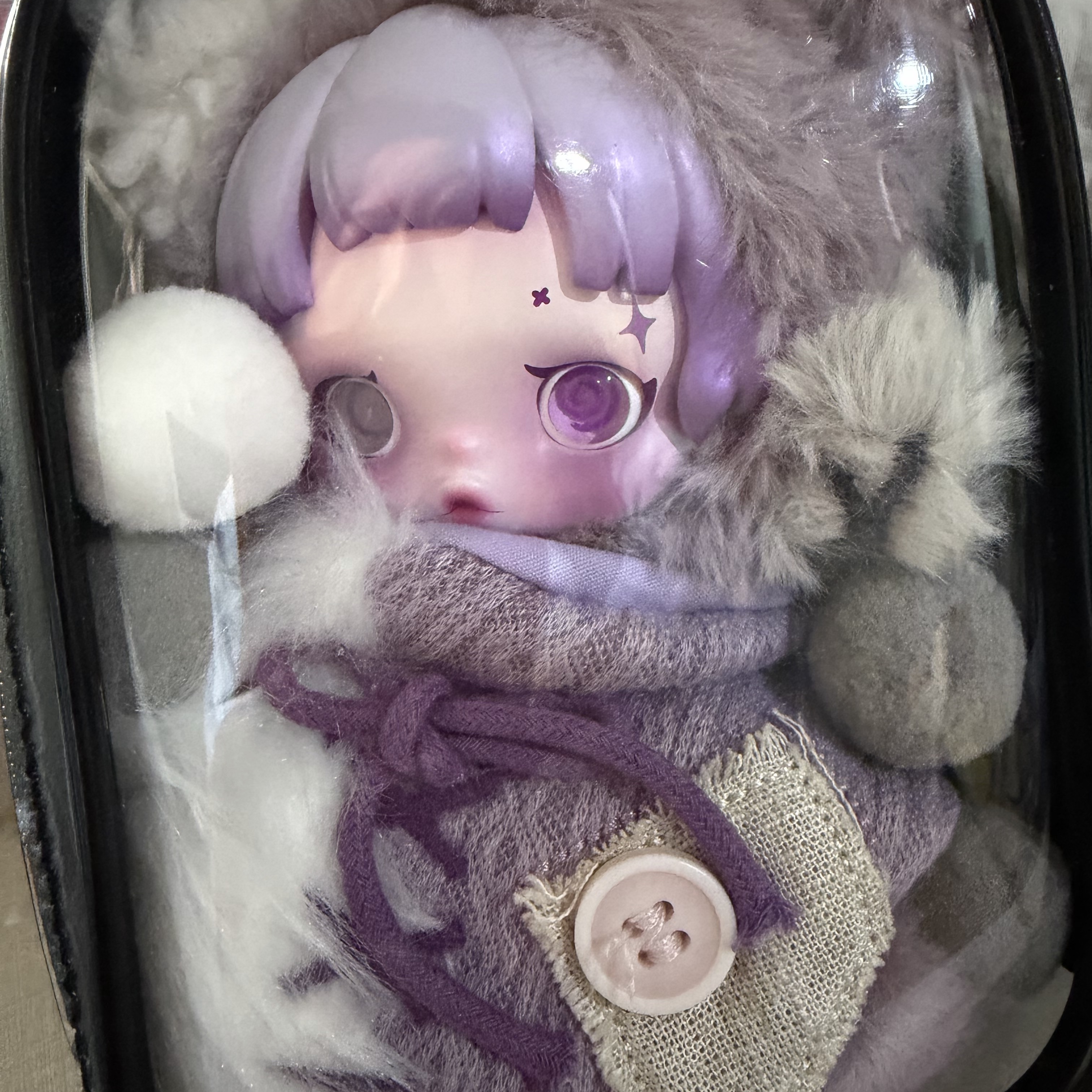 Pop Mart Skullpanda You Found Me ! Series Plush Doll Pendant Ratty Bear (Opened Case) 착용 스타일
