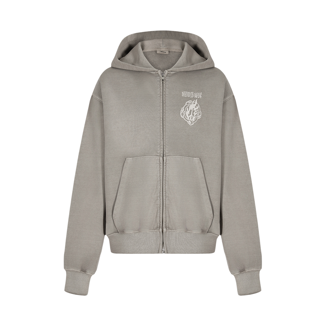 NUA5FTT69LG Noice x Verdy Dyed Zip Hoodie Light Gray