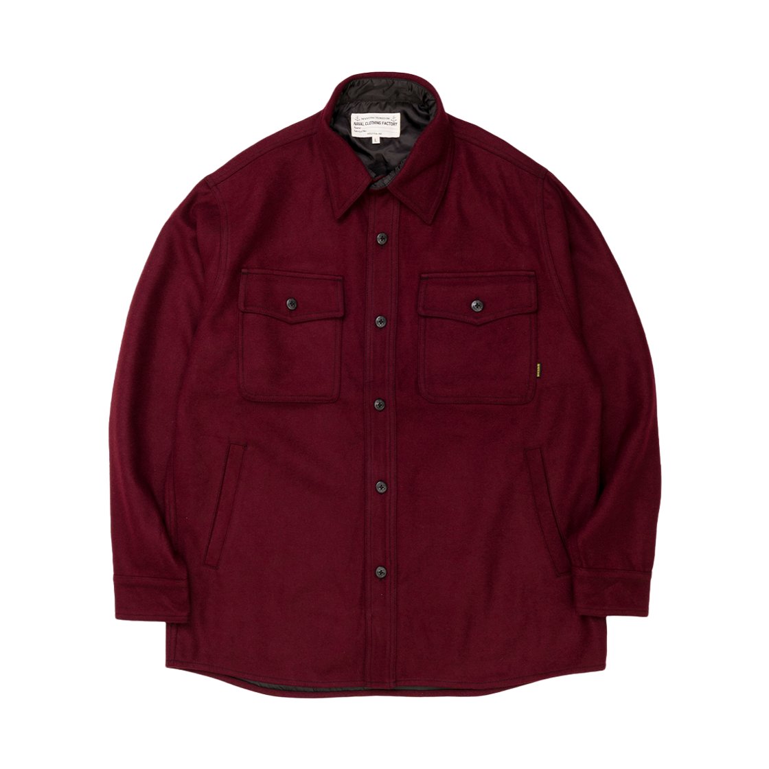 51535MR Houston Japan Melton CPO Shirt Jacket Maroon 51535
