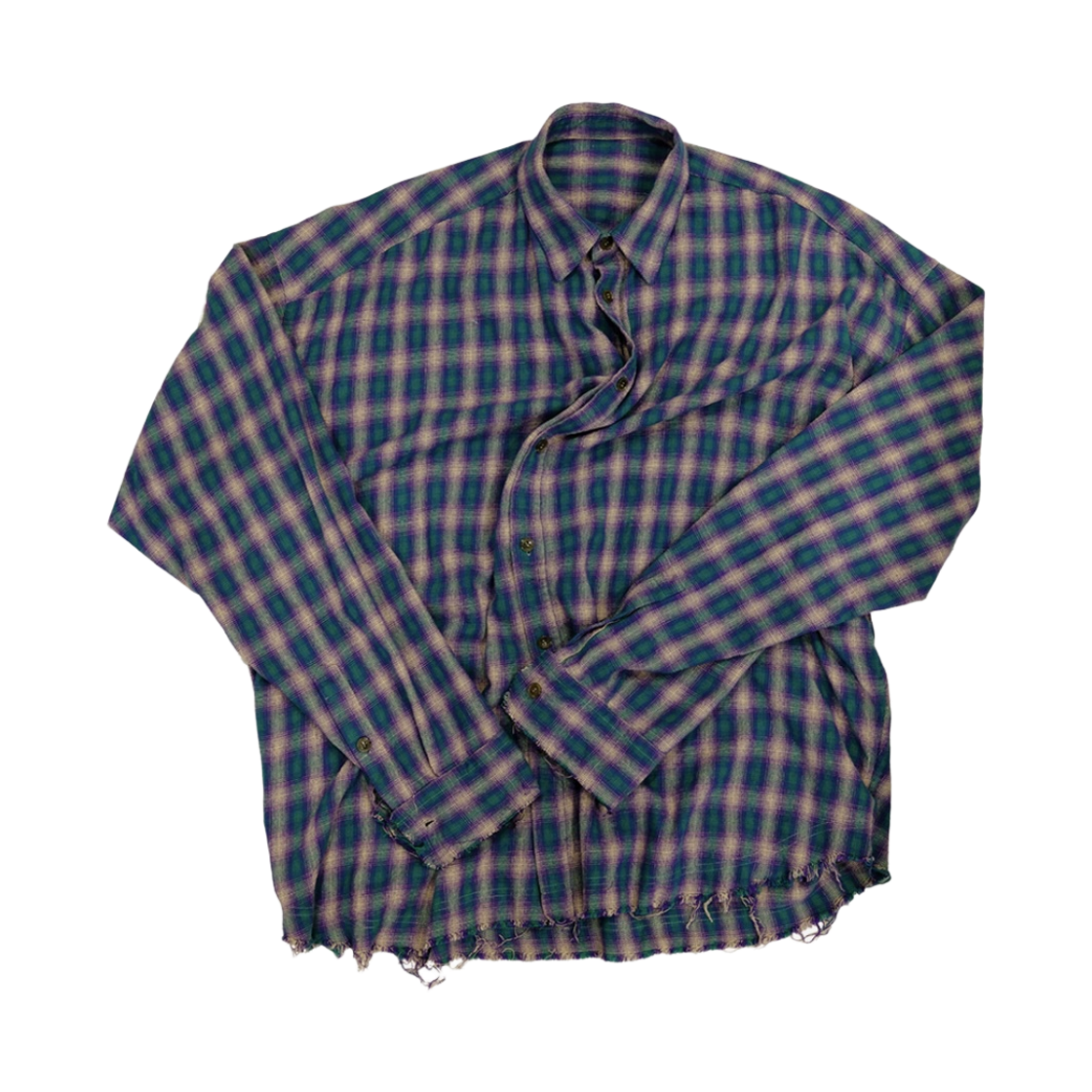 논노드 플렉서블 스트링 체크 셔츠 퍼플 그런지(Nonnod Flexible String Check Shirt Purple Grunge)