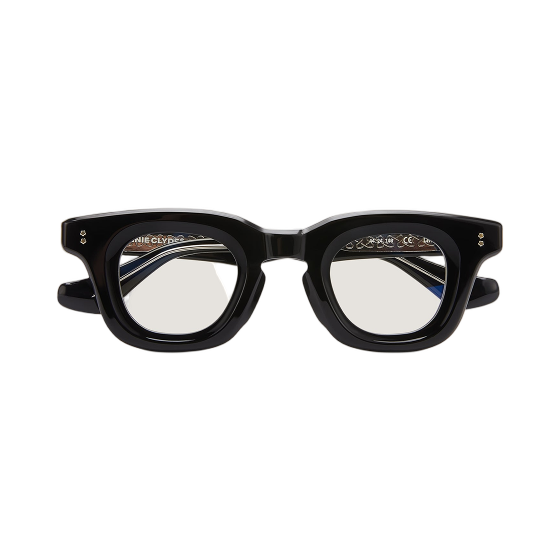 보니 클라이드 크라이베이비 블랙 논 프리스크립션 블루 라이트 렌즈(Bonnie Clyde Crybaby Black Non Prescription Blue Light Lenses)