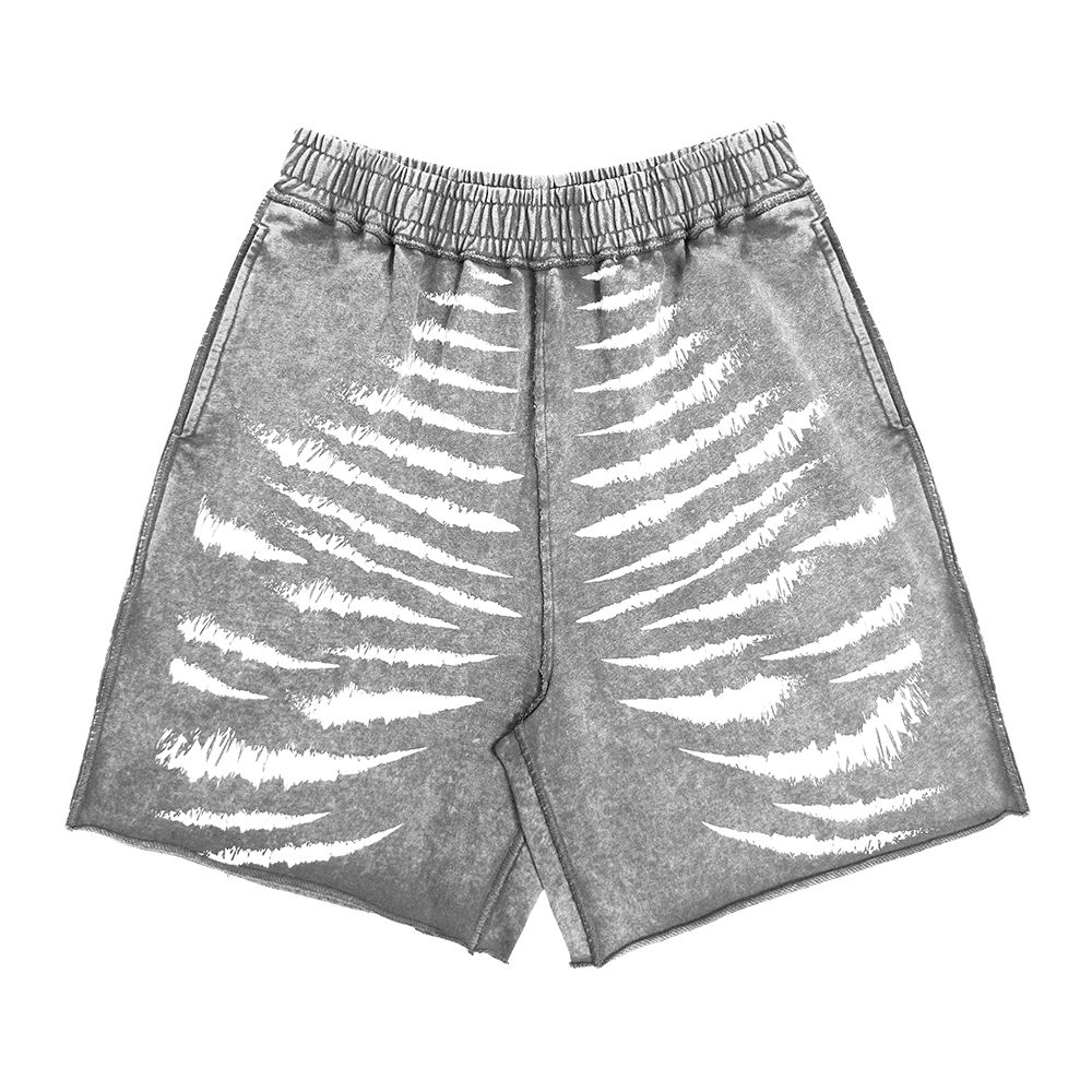 에러앤와이씨 임프린트 프로스트 프렌치 테리 쇼츠 그레이(ERROR NYC Imprint Frost French Terry Shorts Light Grey)
