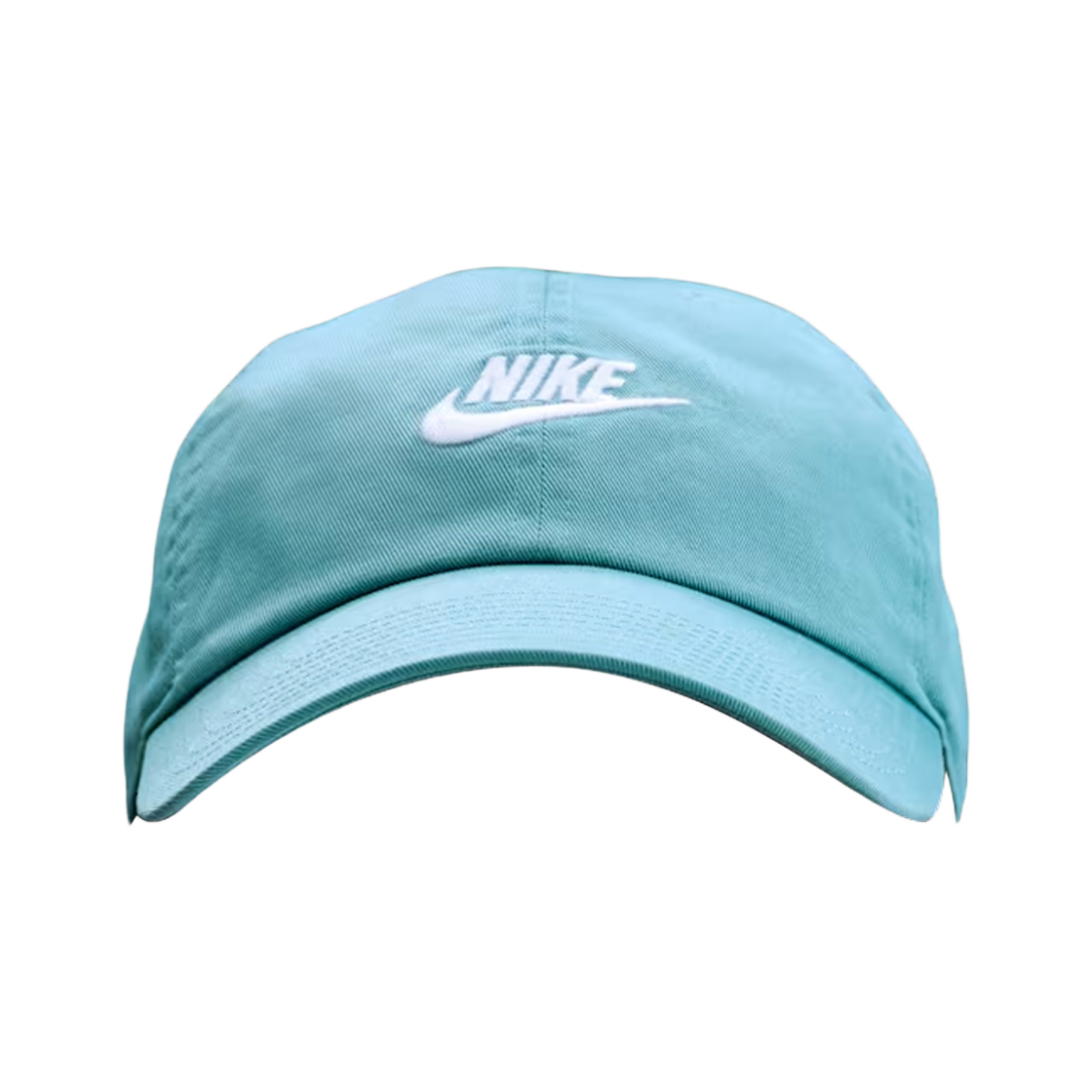 나이키 클럽 언스트럭처 퓨추라 워시드 캡 데님 터콰이즈 화이트(Nike Club Unstructured Futura Washed Cap Denim Turquoise White) - 1