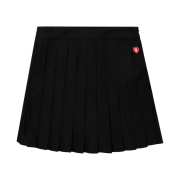 (W) BAPE Heart Badge Pleated Skirt Shorts Black