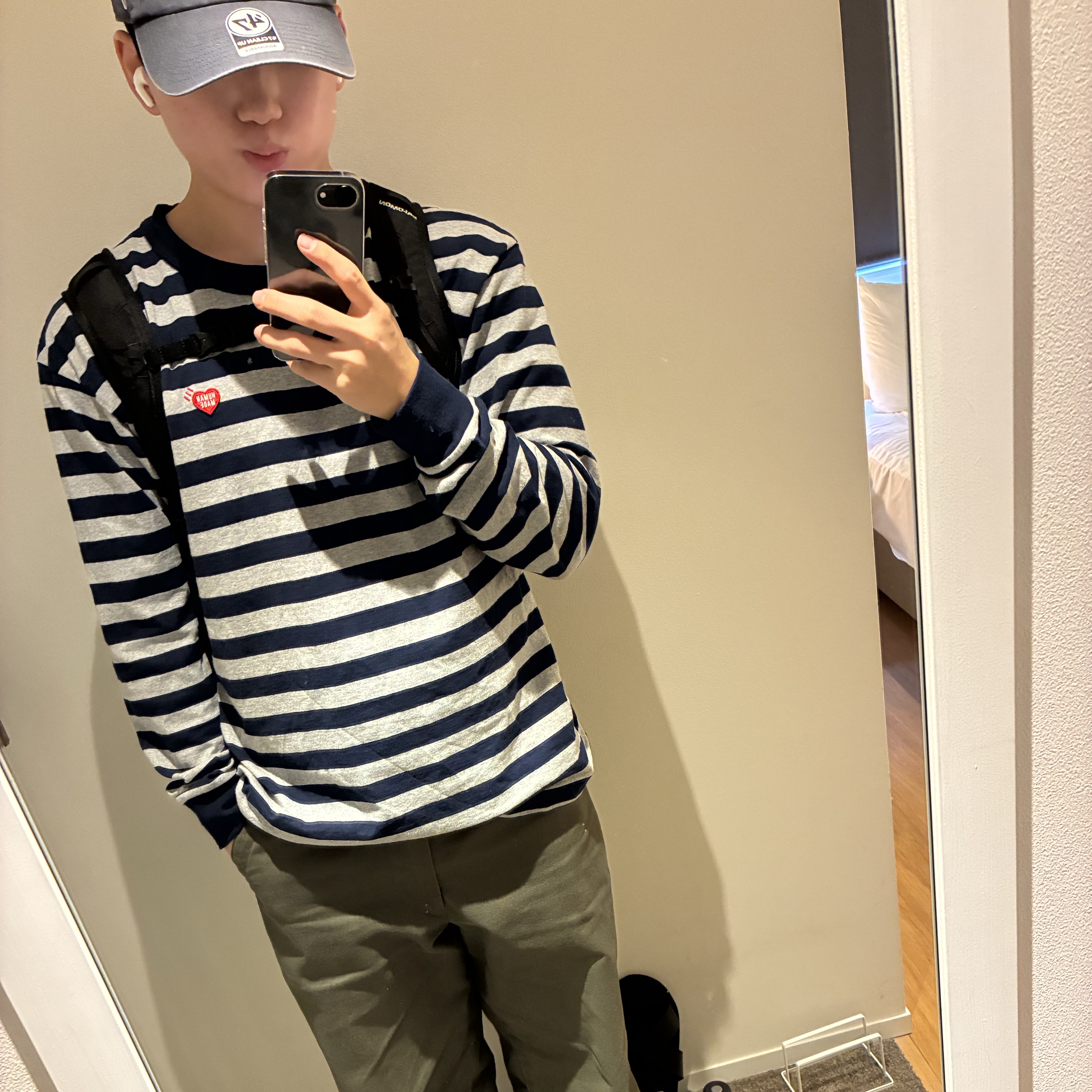 Human Made Striped L/S T-Shirt Gray, Salomon Trailblazer 20 Black 착용 스타일 - 1