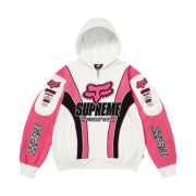 Supreme x Fox Racing Zip Up Hooded Sweatshirt White - 25FW