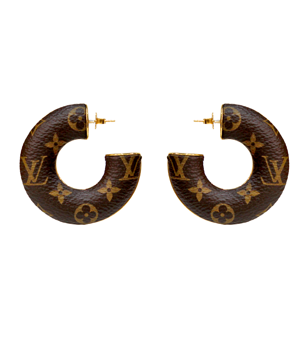 ITWI9NJAVFIJ Louis Vuitton Monogram Hoop Earrings C-B38854