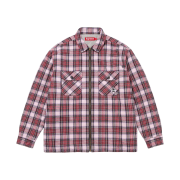 Supreme Thermal Lined Zip Up Flannel Shirt Pink - 25FW
