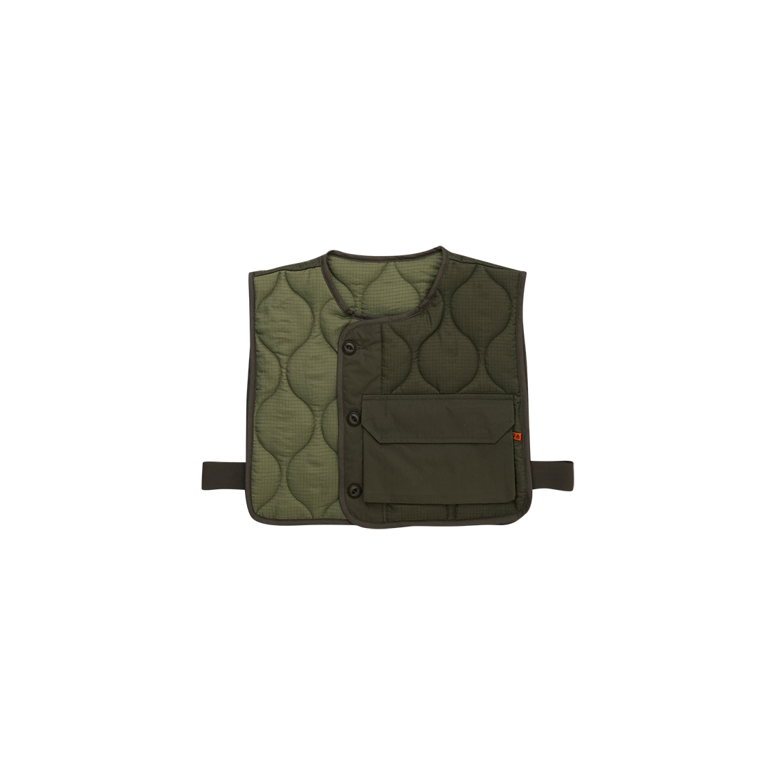 G73109_KH GORT Padding Short Vest Khaki