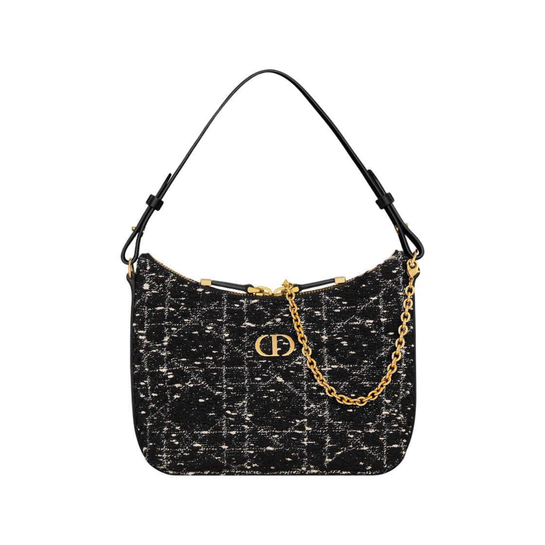 디올 미스 카로 디올링 미니 백 체인 까나쥬 트위드 블랙(Dior Miss Caro Diorling Mini Bag with Chain Cannage Tweed Black)