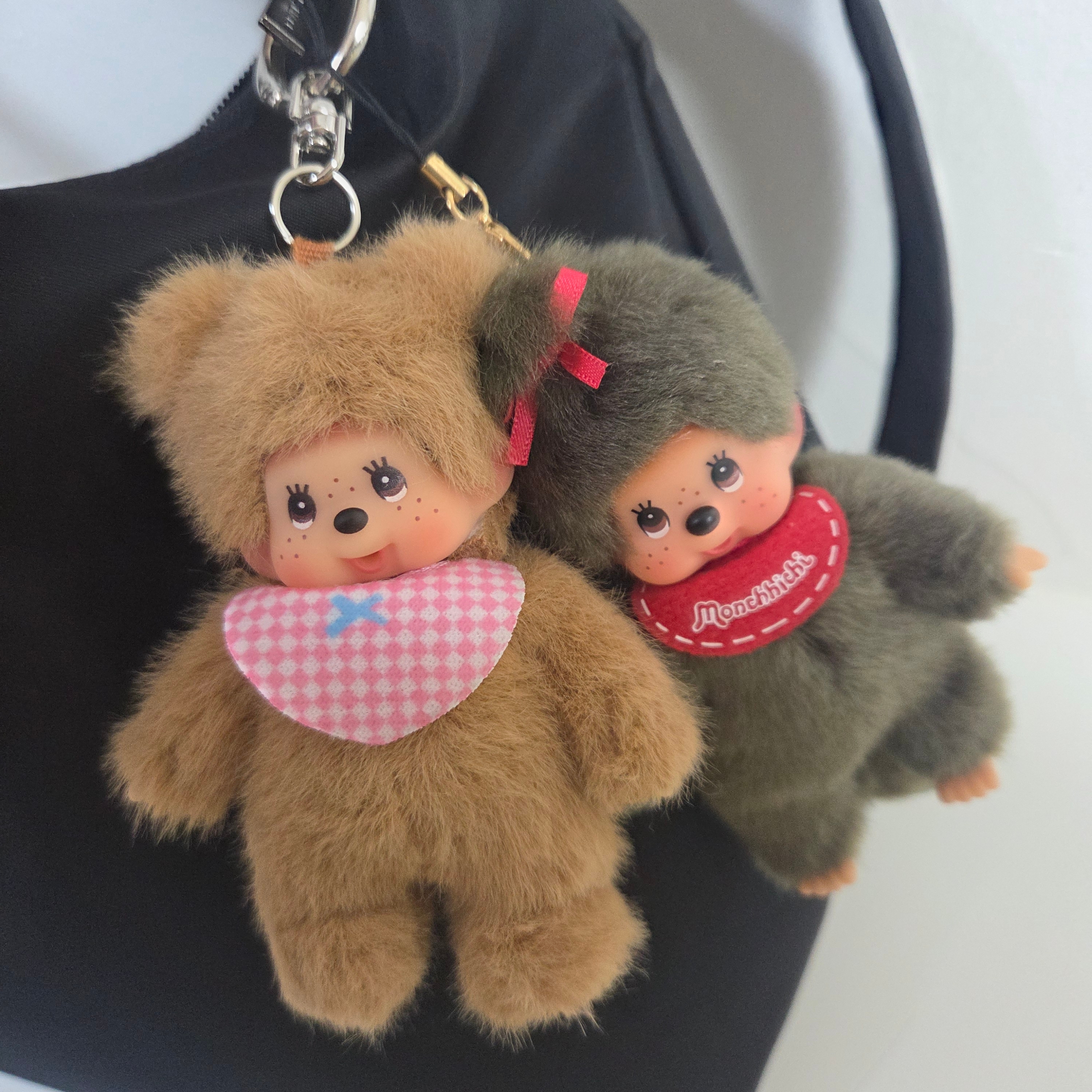 Monchhichi Keychain Mini Girl 착용 스타일