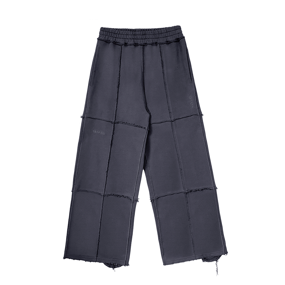 에러앤와이씨 피스드 와이드 스웻팬츠 다크 그레이(ERROR NYC Pieced Wide Sweatpants Dark Grey)