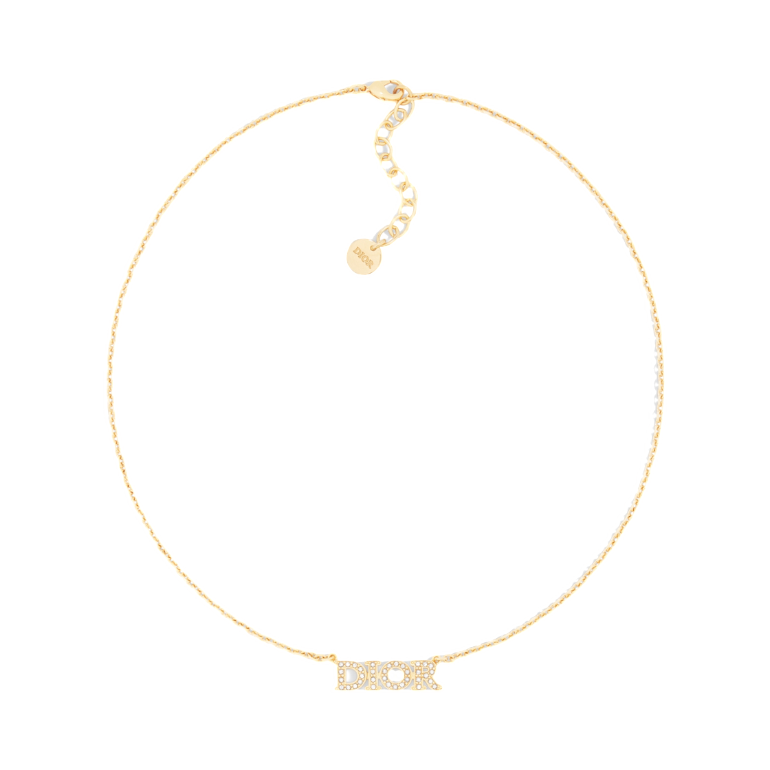 (W) 디올 디오레볼루션 네클리스 피니쉬 메탈 앤 톤 크리스탈 골드 실버((W) Dior Dio(R)Evolution Necklace Finish Metal And Tone Crystals Gold Silver) - 1