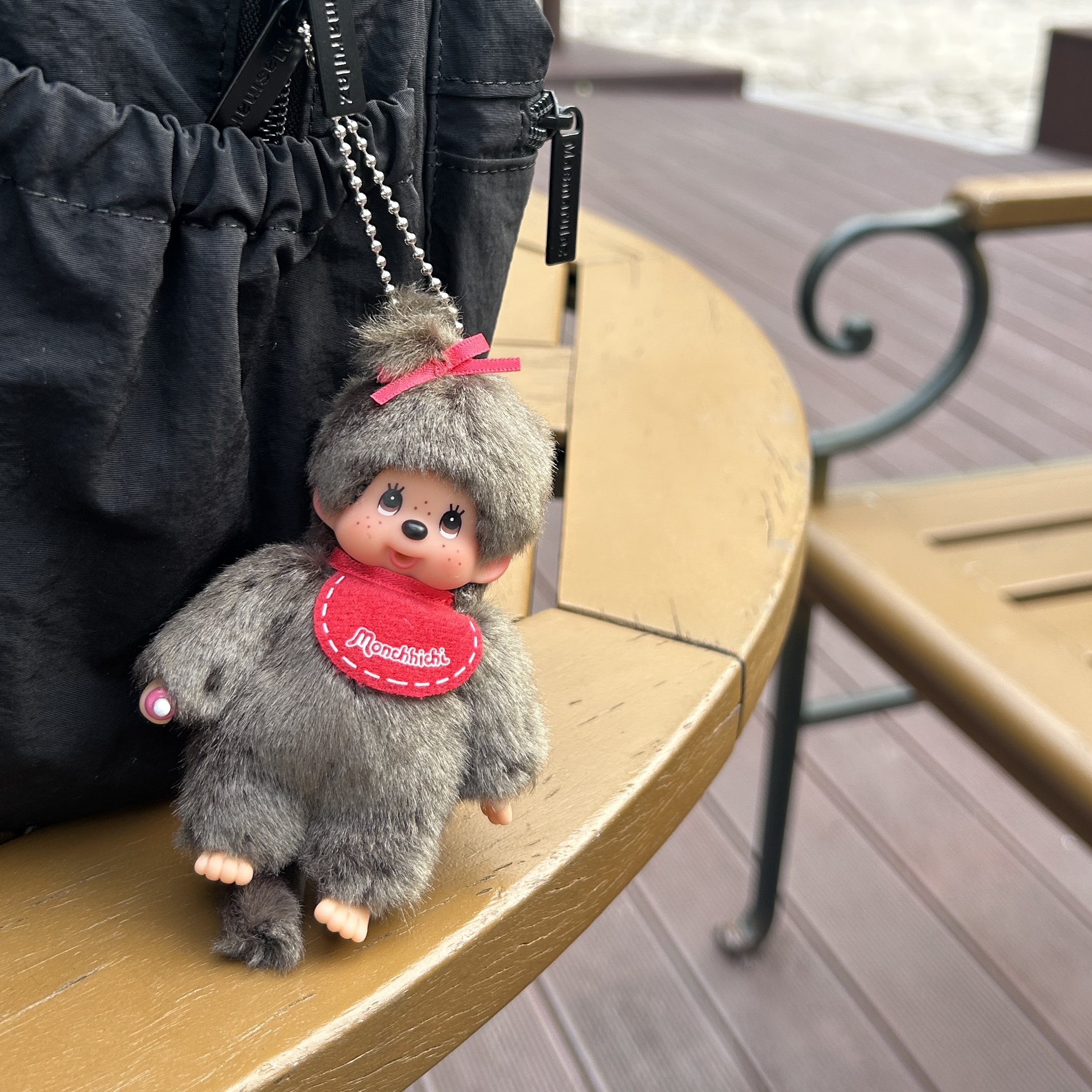 Monchhichi Keychain Mini Girl 착용 스타일