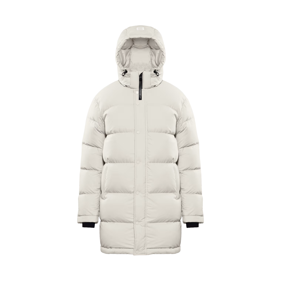 126379 (W) Aritzia The Super Puff Mid Climatte Japanese Ripstop Mid Length Premium Down Puffer Jacket Matte Pearl