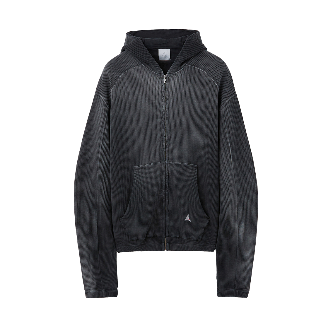 SVTAW25702BKX Series Roa Bee Sun Faded Waffle Zip-Up Hoodie Black