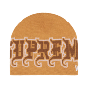 Supreme New Era Outline Beanie Tan - 25FW
