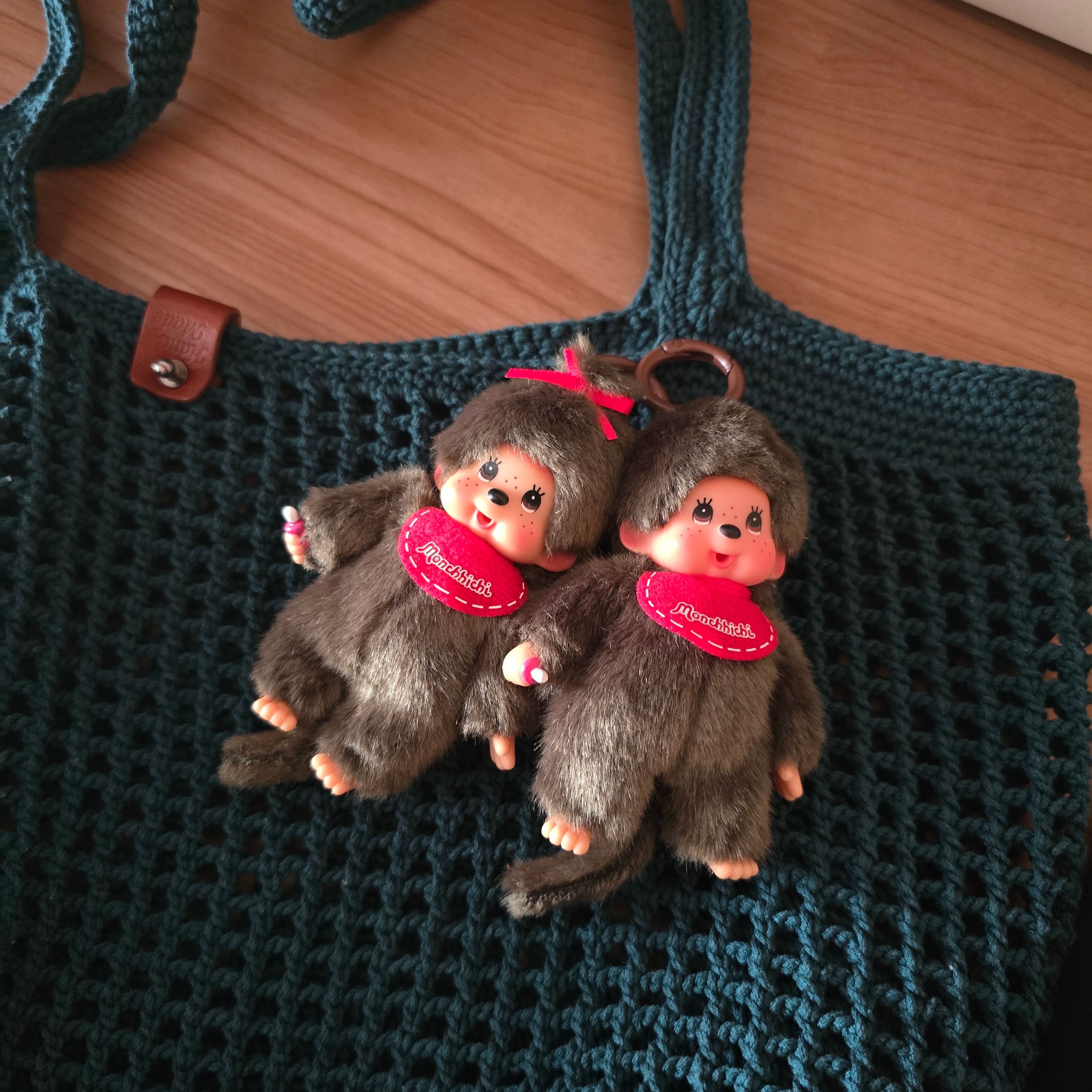 Monchhichi Keychain Mini Girl 착용 스타일