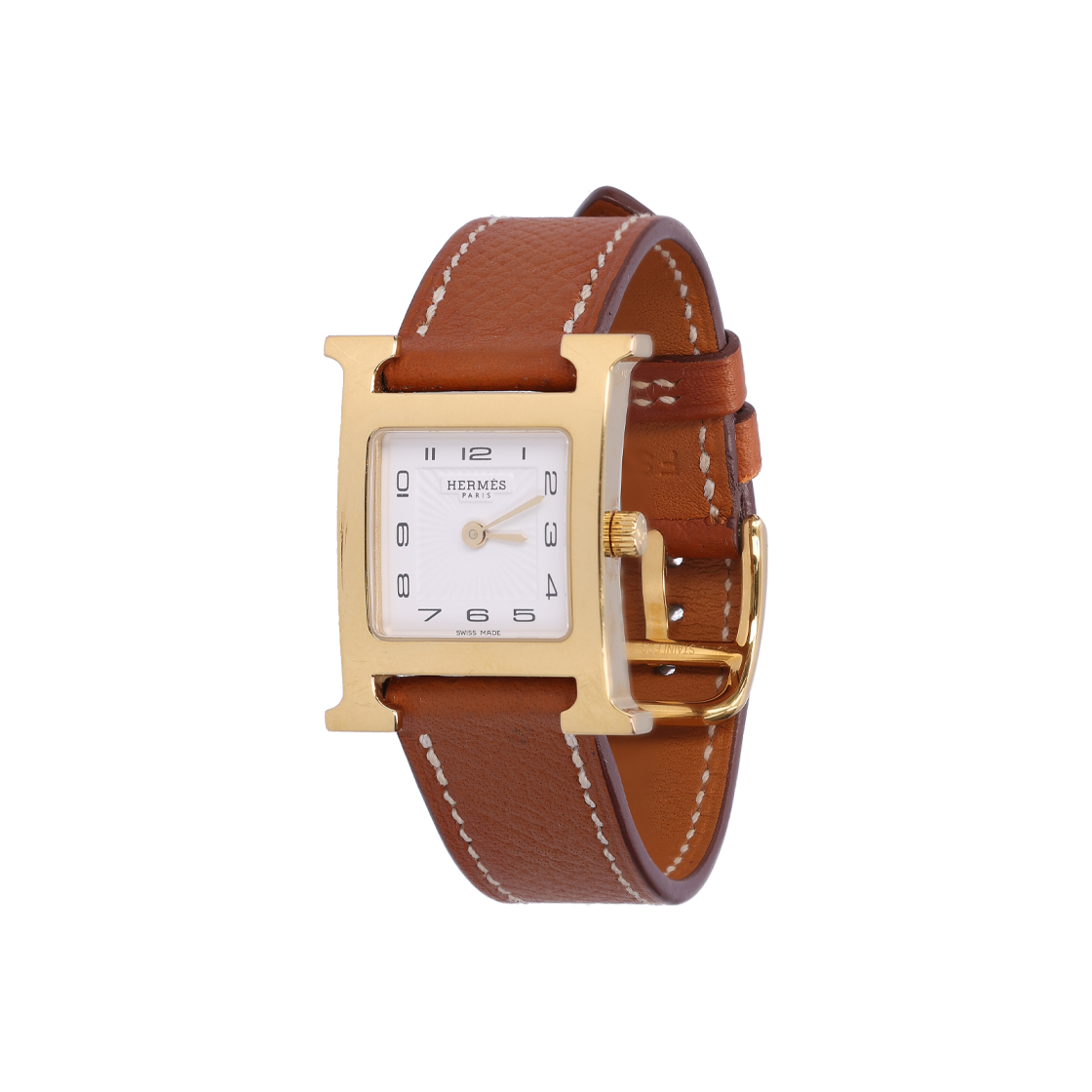 IT3GWGH5O5JA Hermes HH1.201 H Hour Watch - Small Yellow Gold Steel