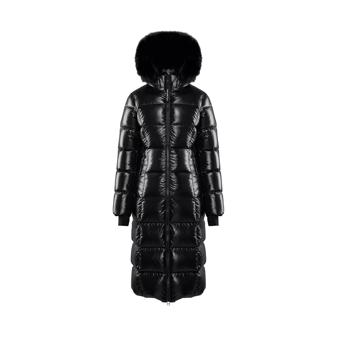 120526 (W) Aritzia The Supersnug Puff Long Higloss French Taffeta Premium Down Puffer Jacket Black