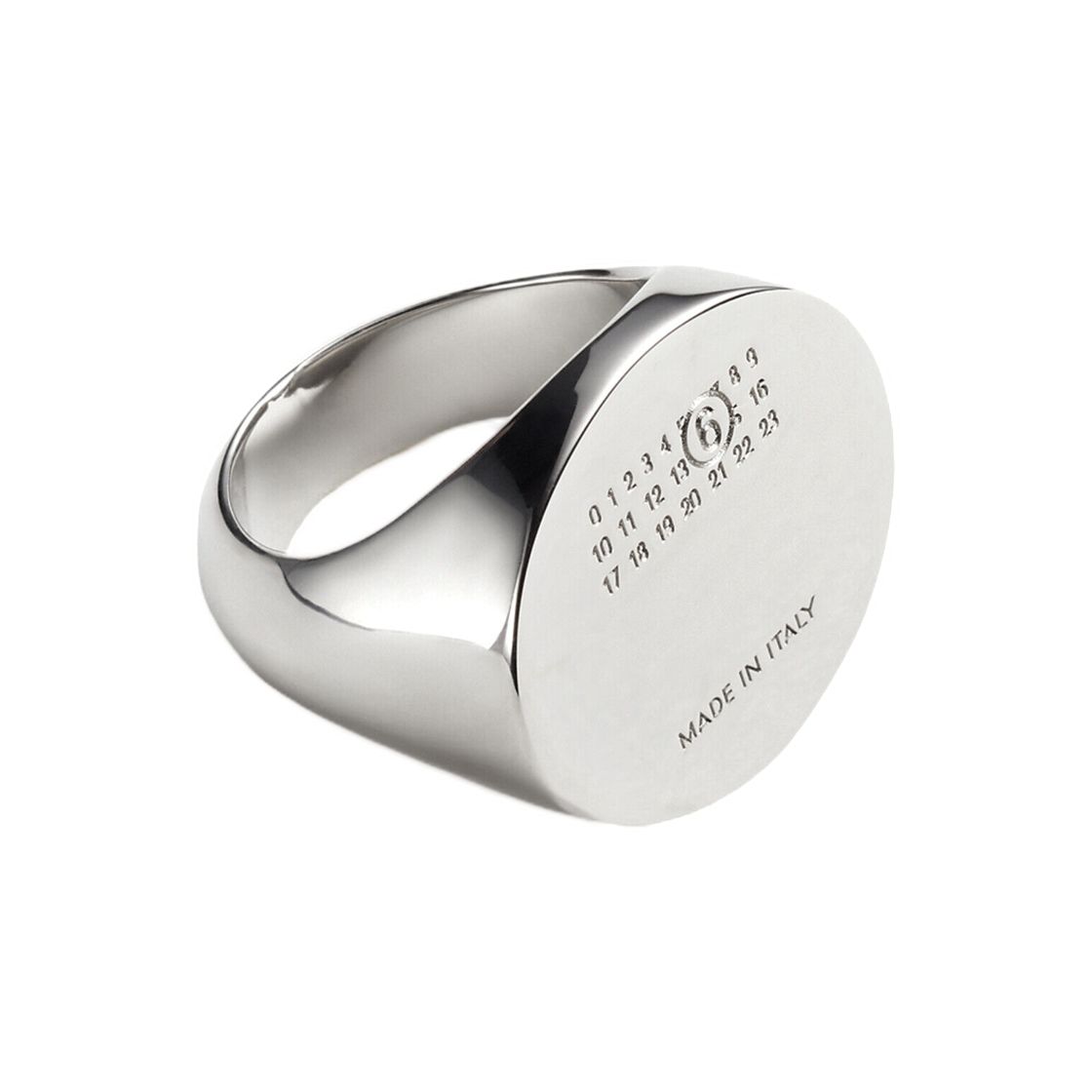 MM6 메종 마르지엘라 뉴메릭 시그넷 링 폴리쉬드 팔라디오(MM6 Maison Margiela Numeric Signet Ring Polished Palladio) - 2