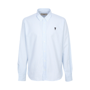 AMI de Coeur Stripped Cotton Oxford Button Down Shirt Sky Blue