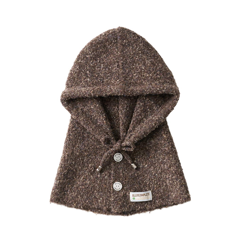 FSBBBR_AD Allincomplete Family Sprinkle Boucle Balaclava Brown