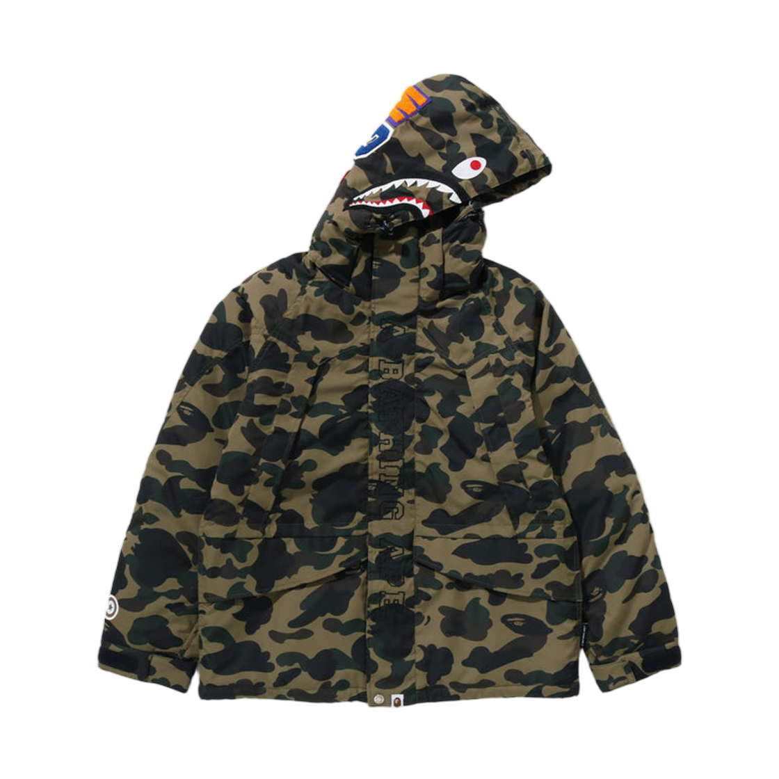 - BAPE 1st Camo Shark Snowboard Jacket Green
