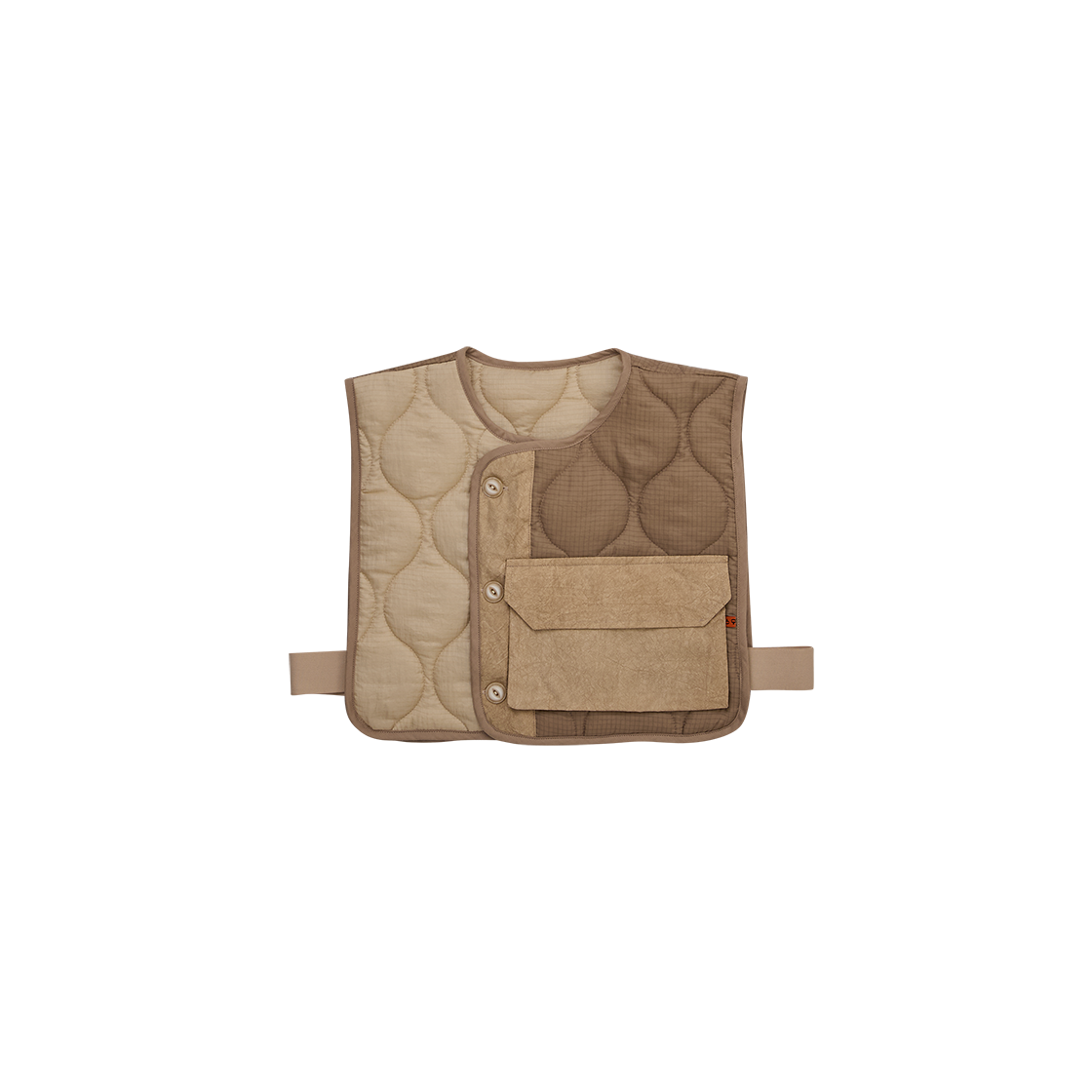 G73109_BG GORT Padding Short Vest Beige