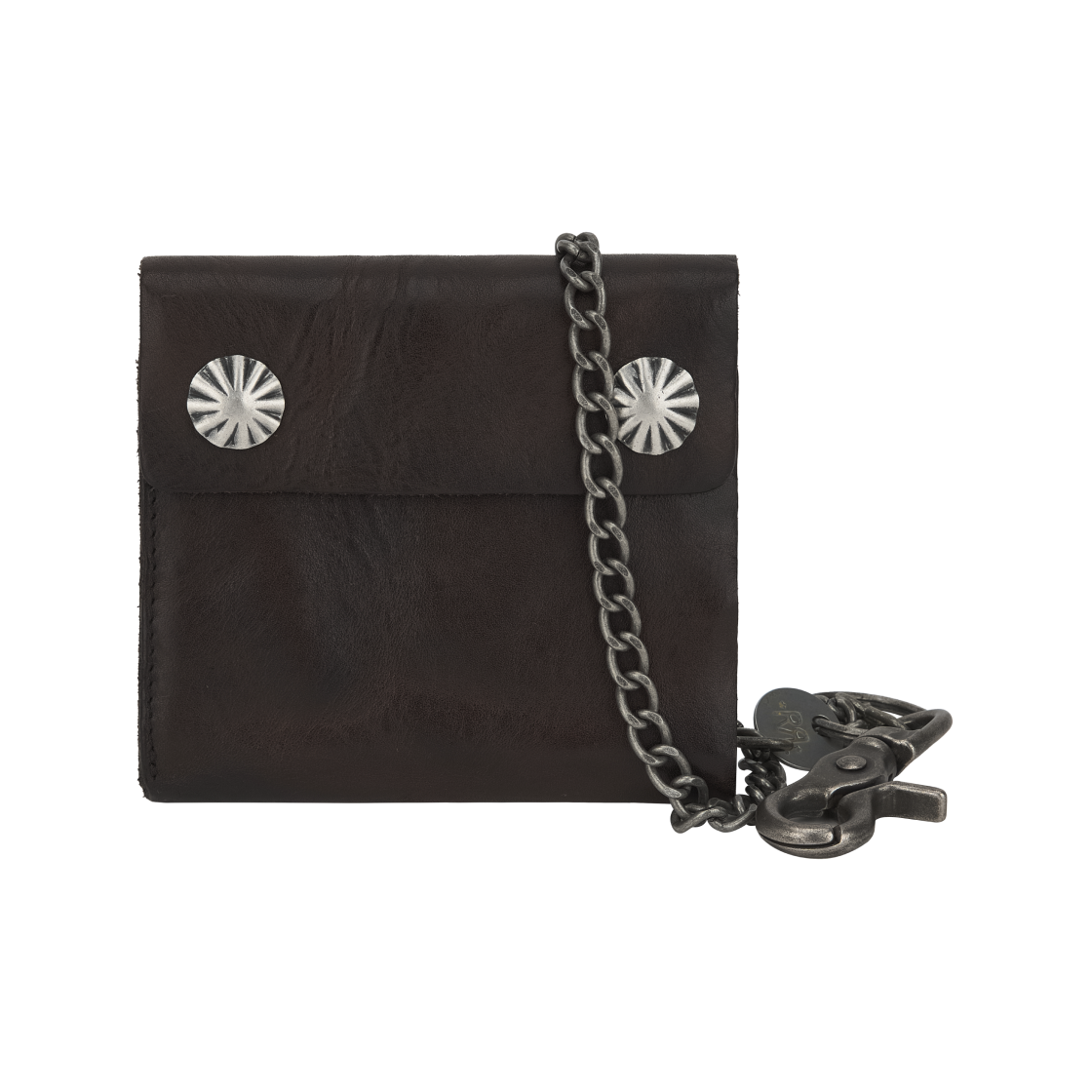 더블알엘 콘초 레더 체인 월렛 다크 브라운(Double RL Concho Leather Chain Wallet Dark Brown)