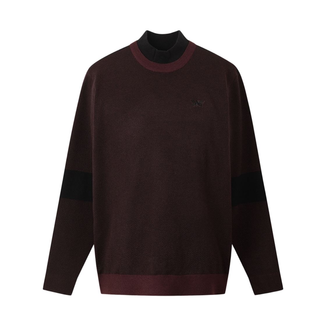 피엑스지 윈터 목 넥 윈드프루프 스웨터 와인(PXG Winter Mock Neck Windproof Sweater Wine)