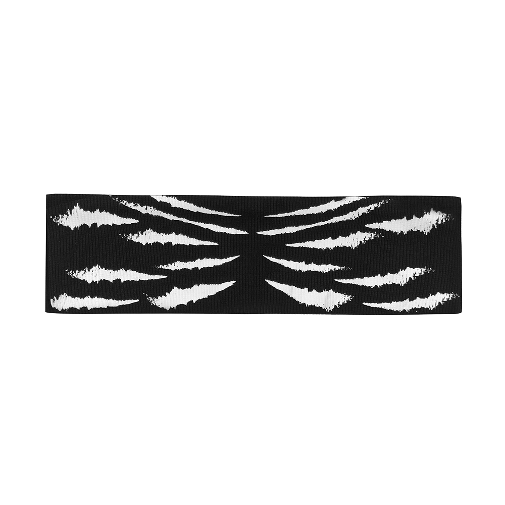 에러앤와이씨 리버서블 임프린트 립 헤어밴드 블랙(ERRORNYC Reversible Imprint Ribbed Hairband Black)